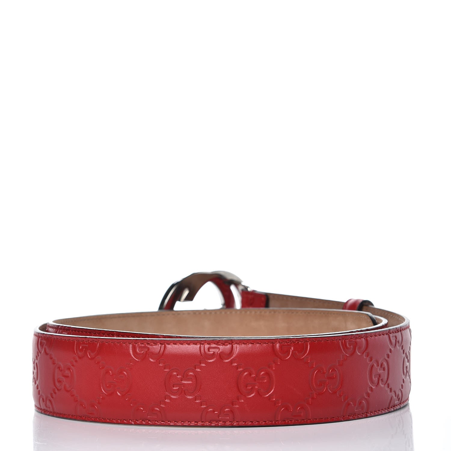 Gucci Guccissima Interlocking G 40mm Belt Red 3 of 6
