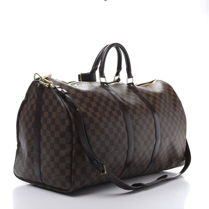 Louis Vuitton Damier Ebene Keepall Bandouliere 55 2 of 13