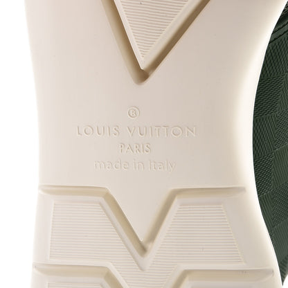 Louis Vuitton Rubber Mesh Suede Damier Fastlane Low Sneakers 9 Green 6 of 9