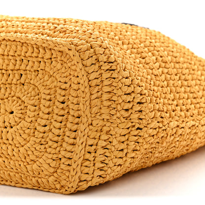 Saint Laurent Raffia Rive Gauche Tote Yellow 10 of 10