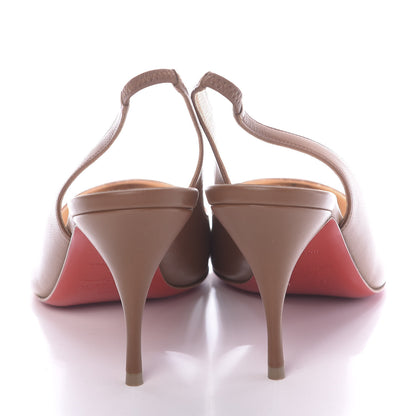 Christian Louboutin Nappa Clare Sling 80 Pumps 37 Cafe Creme 5 of 10