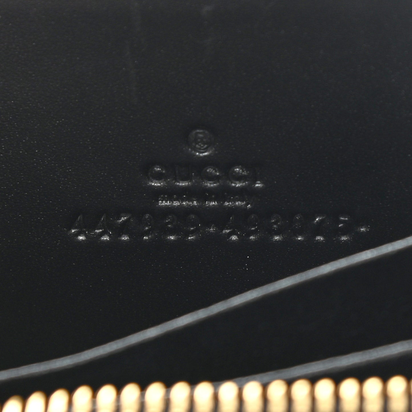Guccissima Zip Around Card Case Black
