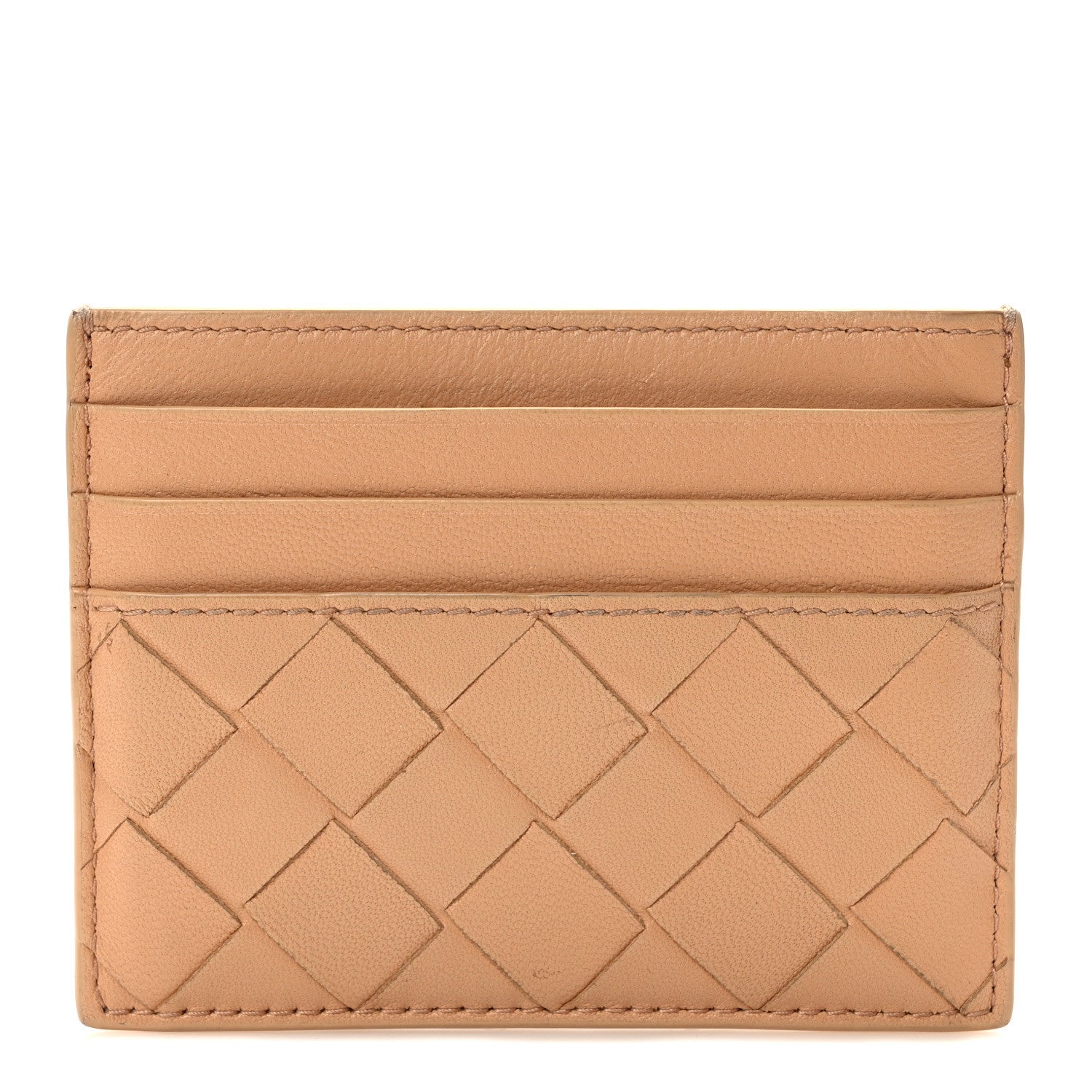 Bottega Veneta Nappa Intrecciato Card Case Camel 1 of 7