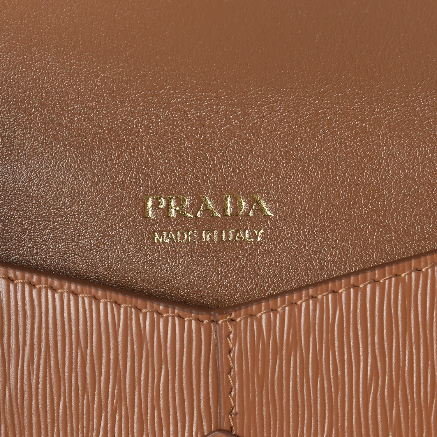 Prada Vitello Move Envelope Wallet Caramel 6 of 7