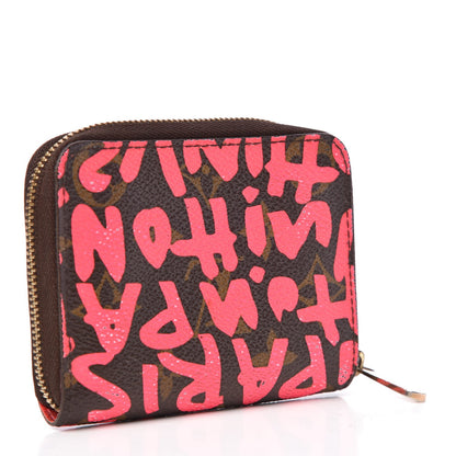 Louis Vuitton Monogram Graffiti Zippy Coin Purse Fuchsia 3 of 11