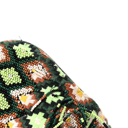 Christian Dior Beaded Fringe Mini Saddle Bag Green Multicolor 11 of 11