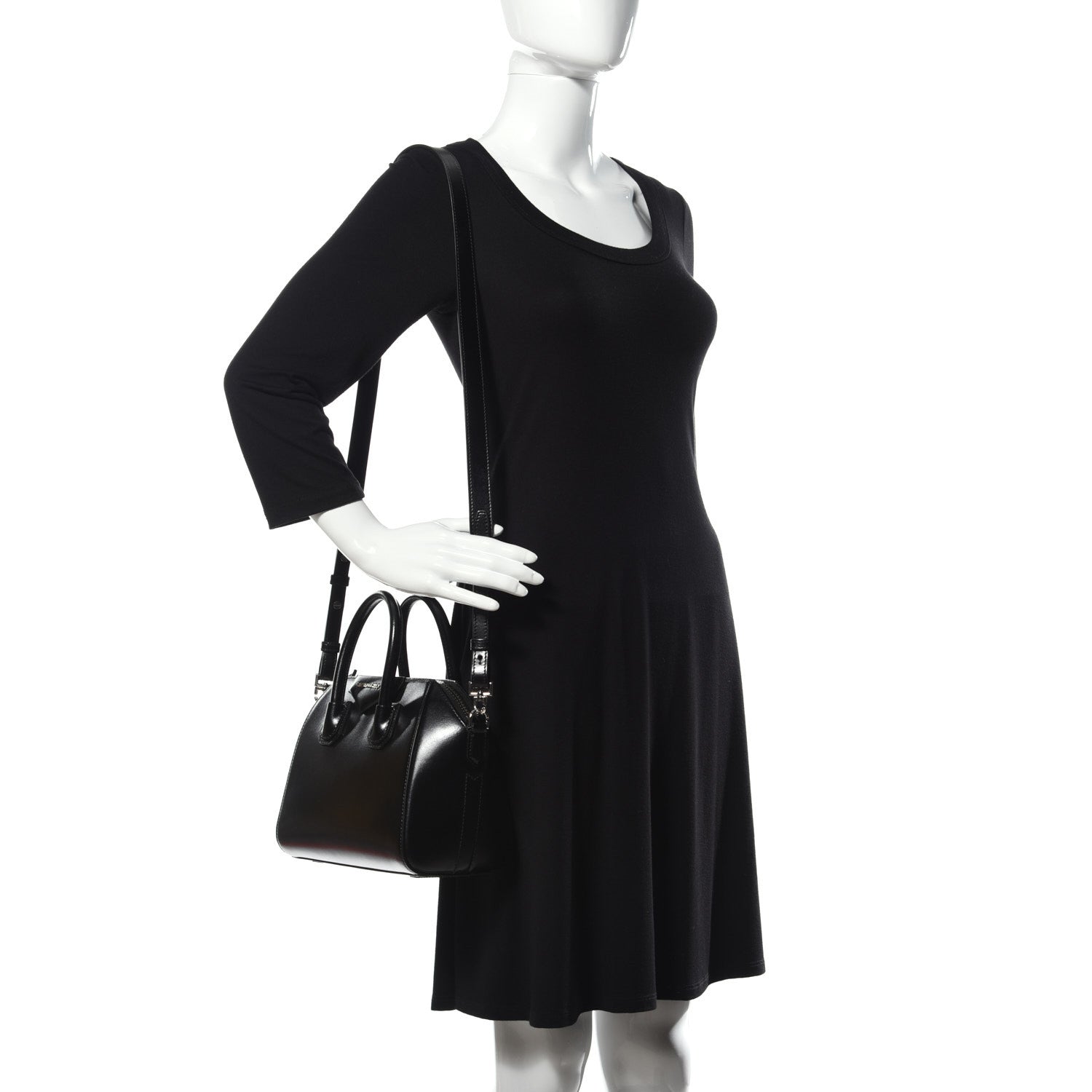 Givenchy Shiny Lord Calfskin Mini Antigona Black 2 of 9