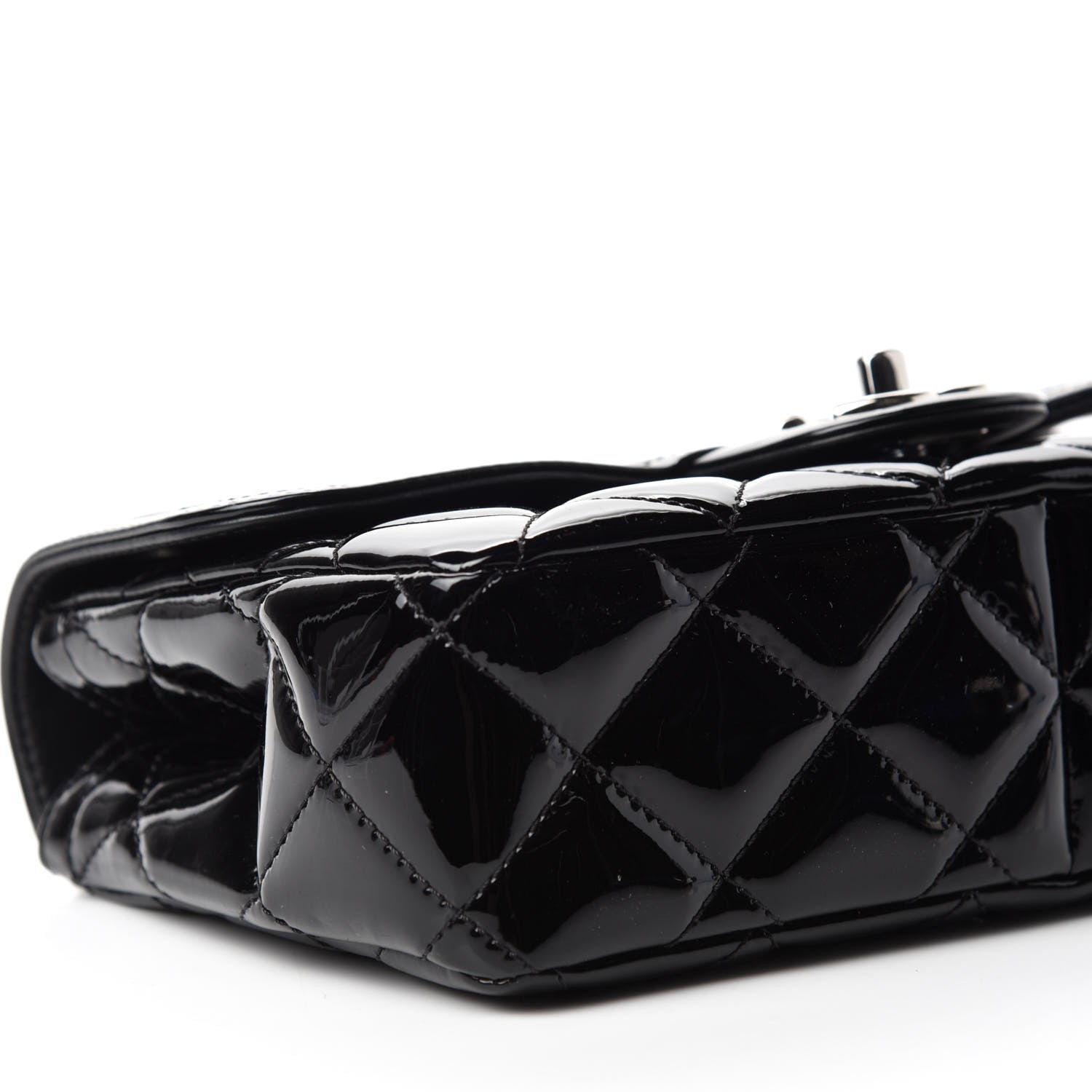 Chanel Patent Quilted Small Coco Shine Flap Black 6 of 10