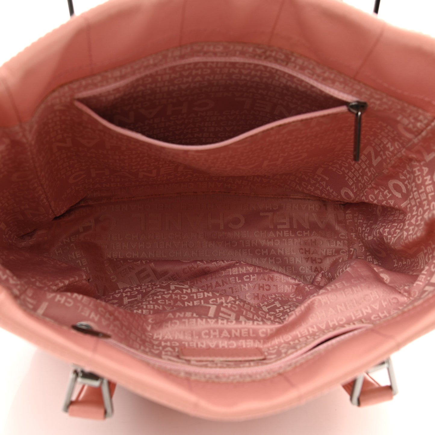 Caviar Square Stitched Tote Pink