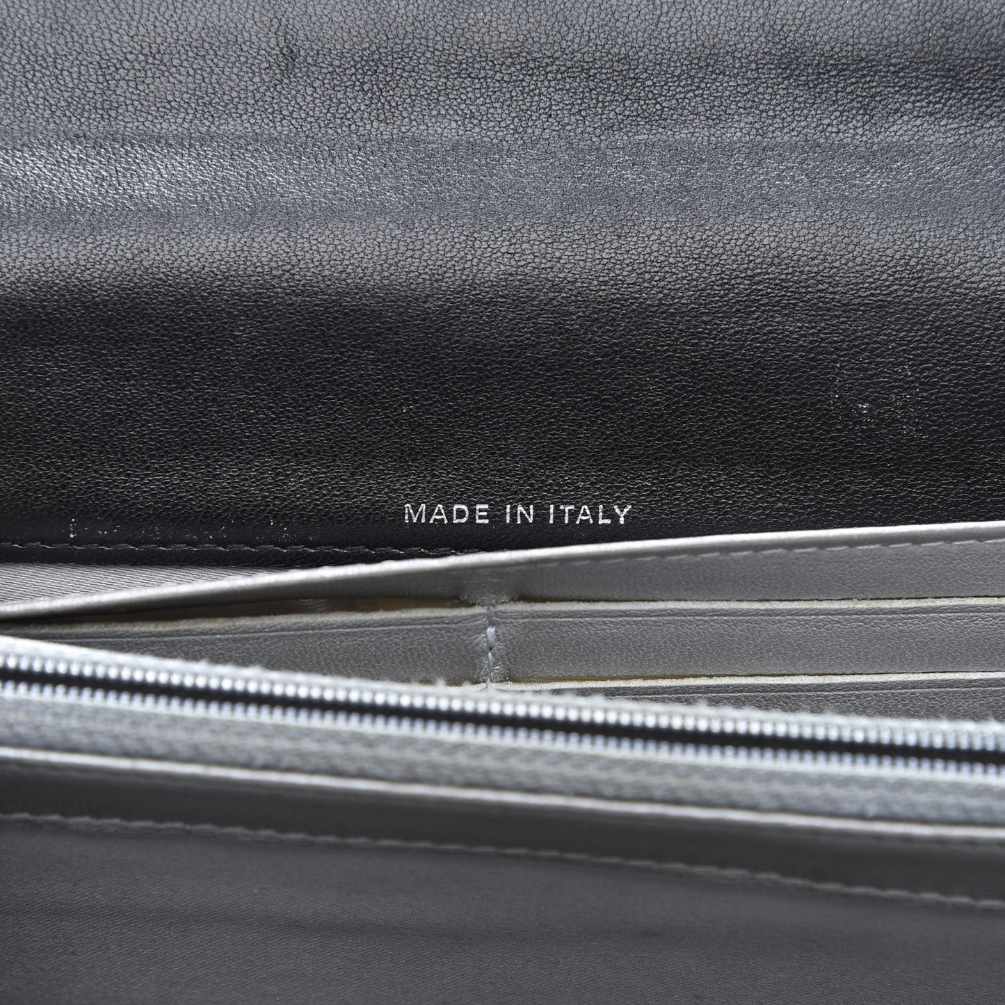 Lambskin Embossed Camellia Large Gusset Flap Wallet Black