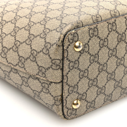 Gucci GG Supreme Monogram Medium Zippered Bucket Tote Beige Tuscany 9 of 14