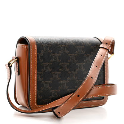 Celine Calfskin Triomphe Canvas Teen Triomphe Bag Tan 3 of 11