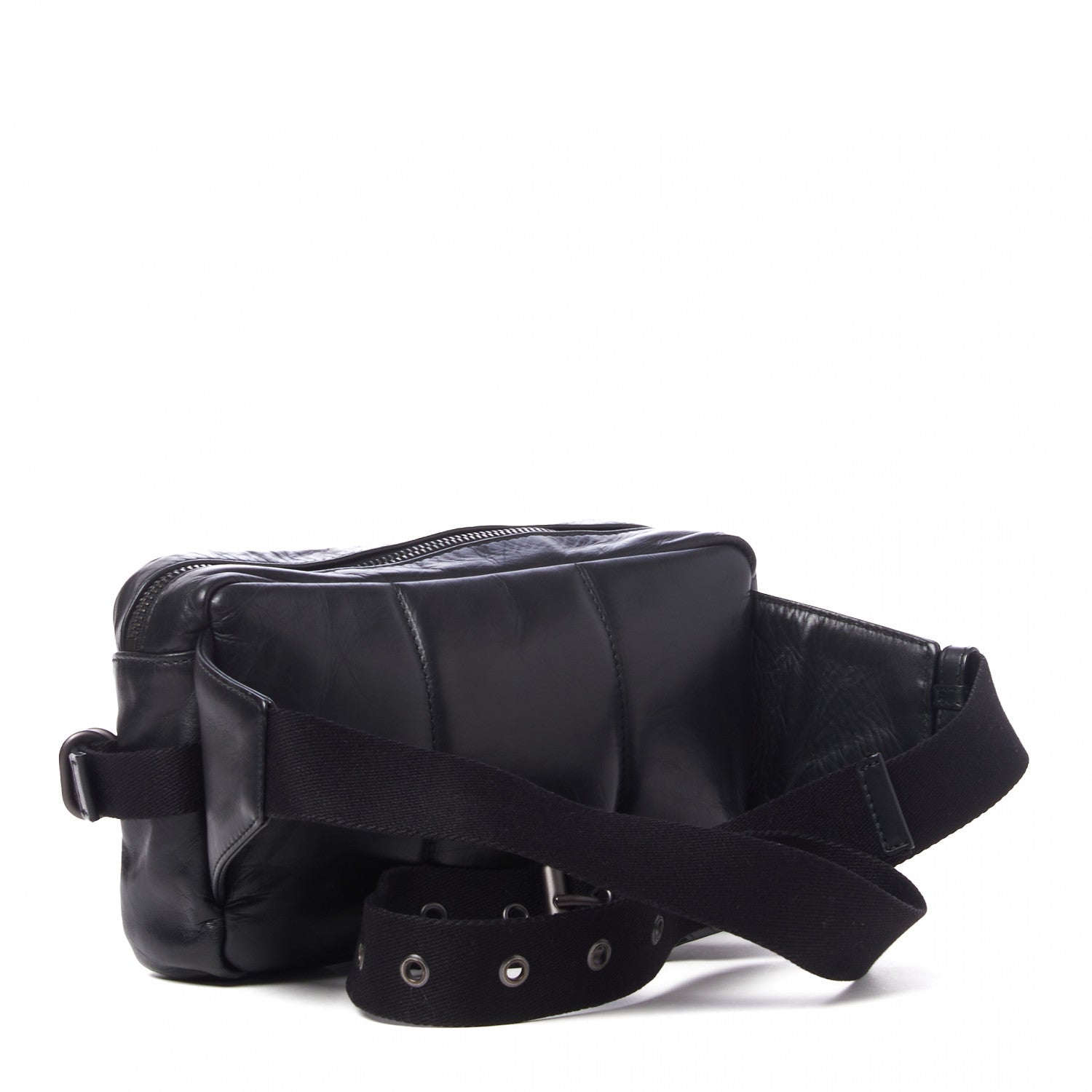 Bottega Veneta Calfskin Intrecciato Belt Bag Black 3 of 8
