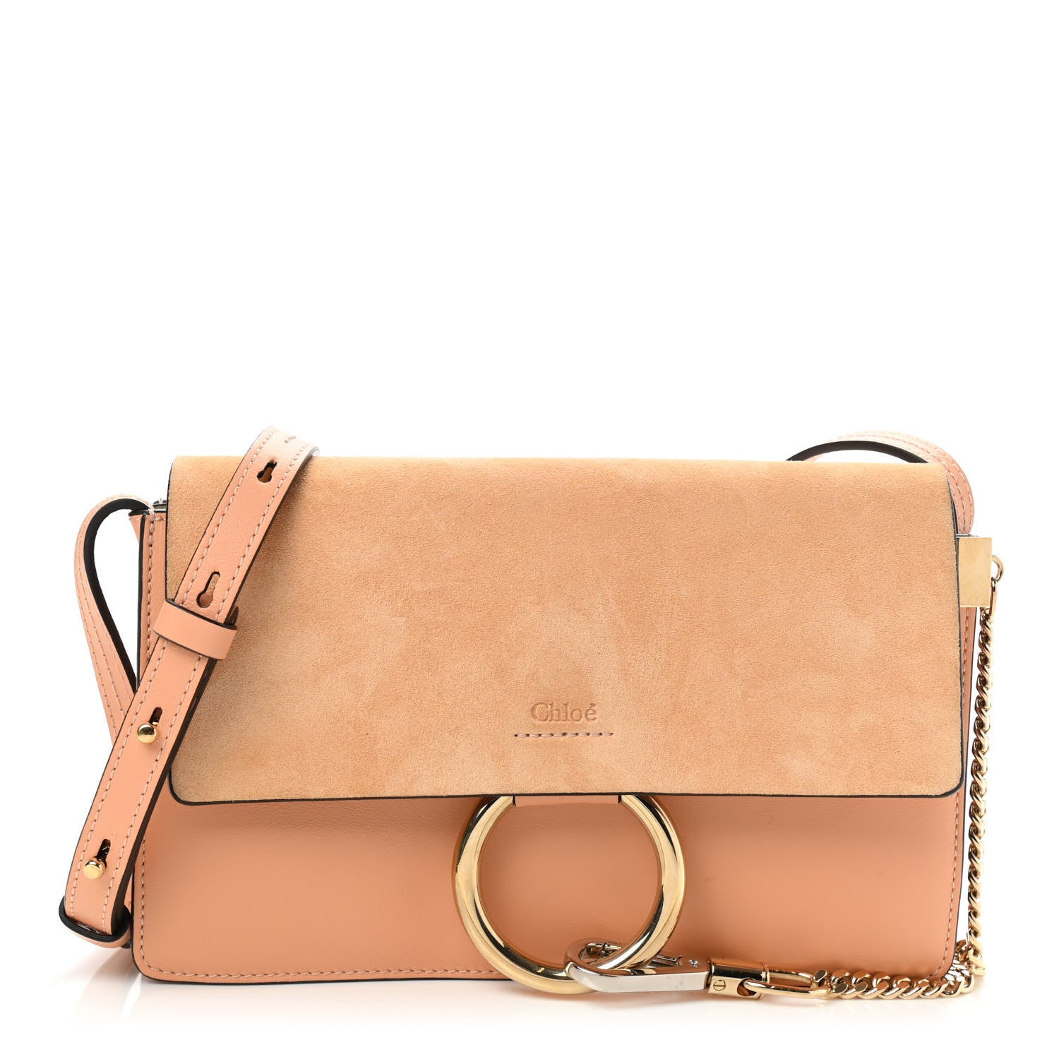 Chloe Suede Calfskin Small Faye Shoulder Bag Blushy Pink 1 of 12