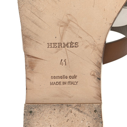 Hermes Calfskin Amore Sandals 41 White Naturel 8 of 11
