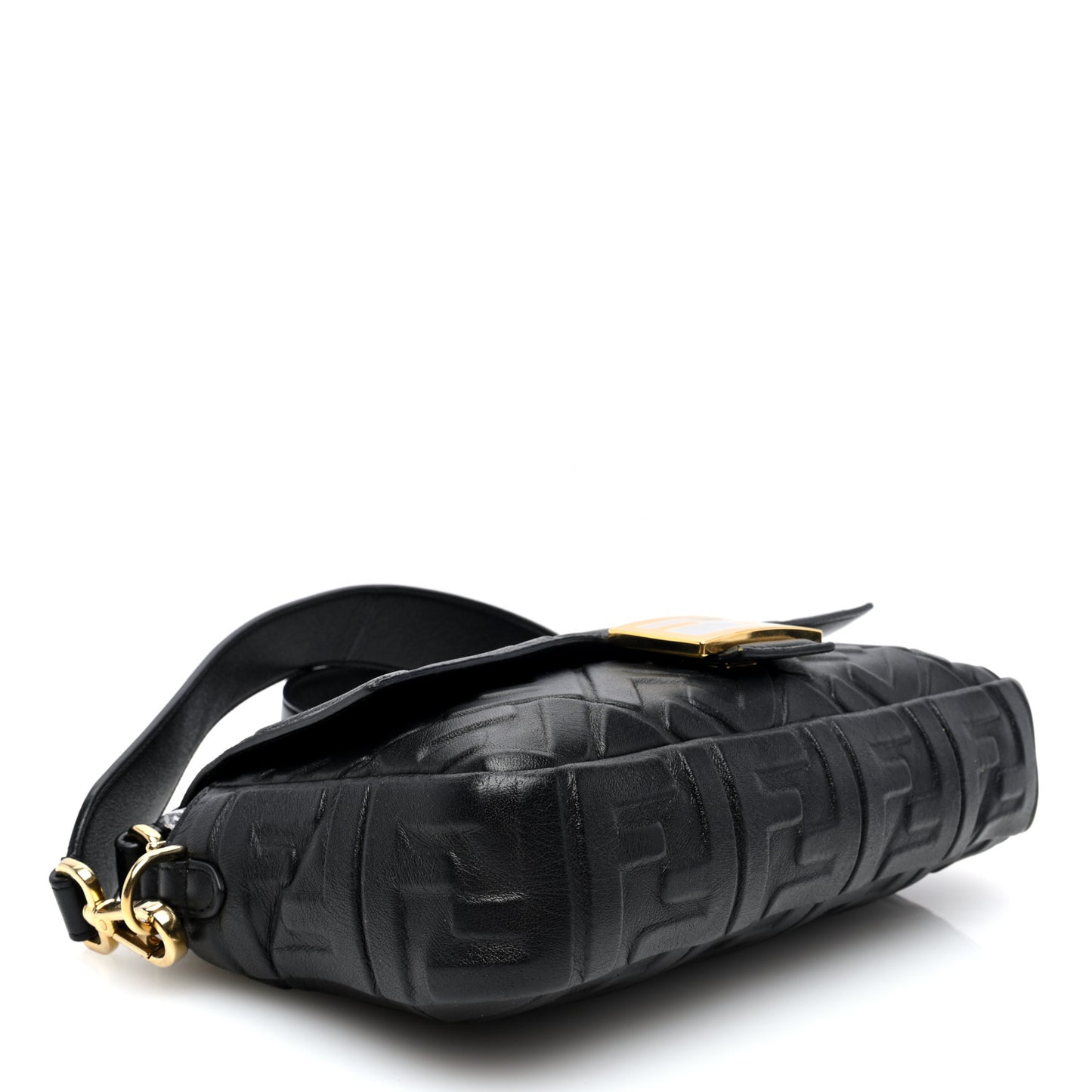 Nappa FF 1974 Embossed Baguette Black