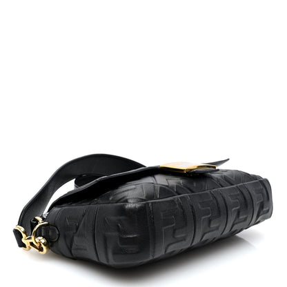 Fendi Nappa FF 1974 Embossed Baguette Black 4 of 9