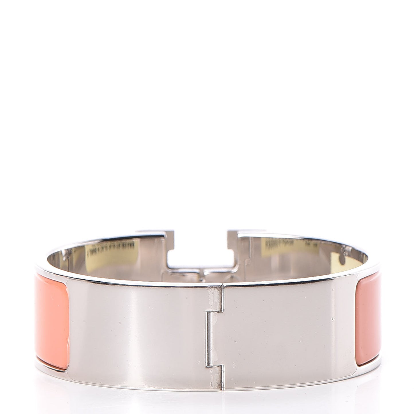 Enamel Wide Clic Clac H Bracelet GM Rose Saumon