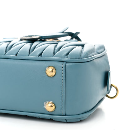 Miu Miu Nappa Matelasse Small Arcadie Aqua 9 of 11