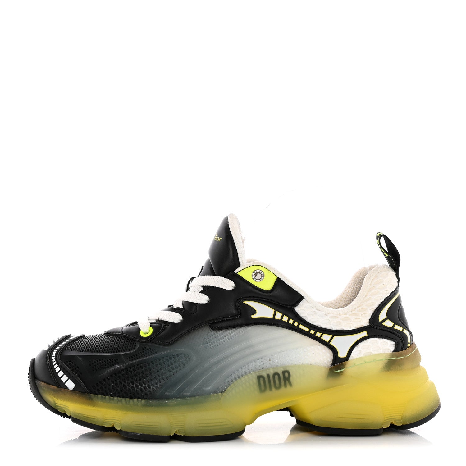 Christian Dior Matte Technical Fabric Mesh Dior Vibe Sneakers 38 White Yellow 1 of 10