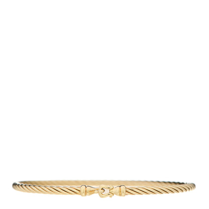 David Yurman 18K Yellow Gold 3mm Cable Buckle Bracelet 1 of 4