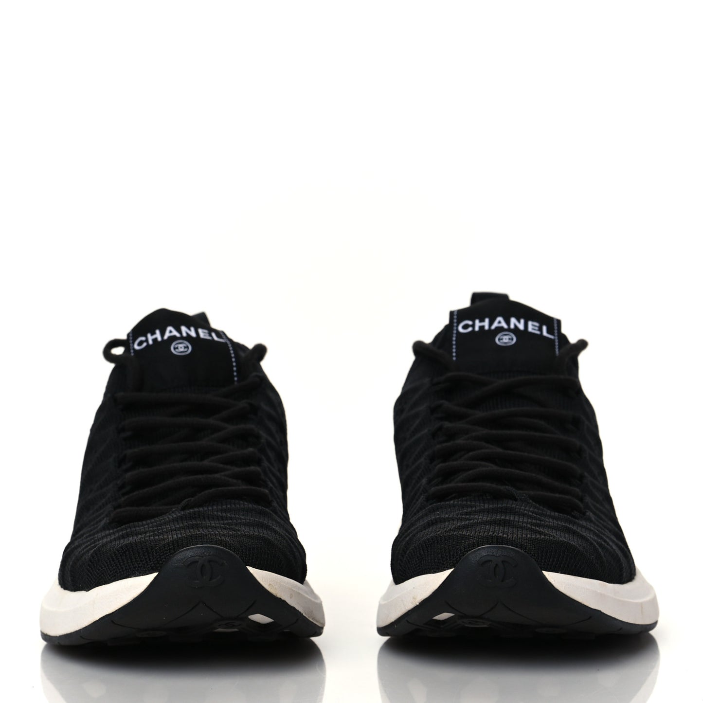 Fabric Logo Sneakers 38 Black