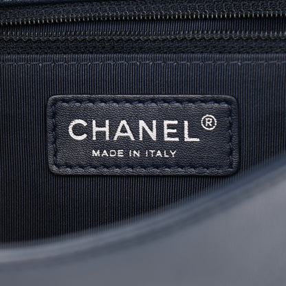 Chanel Sheepskin Quilted Medium Vintage Mademoiselle Flap Dark Navy 6 of 13