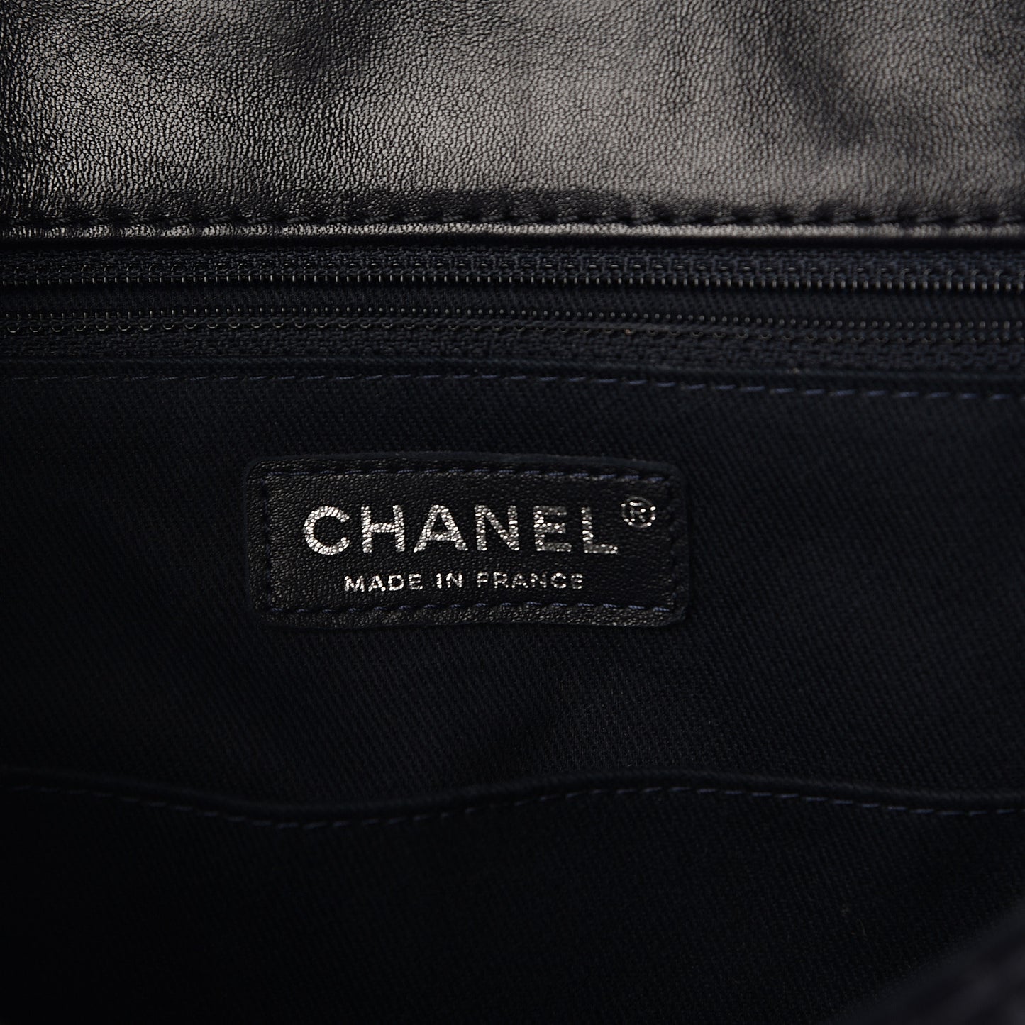 Lambskin Quilted Messenger Bag Dark Navy