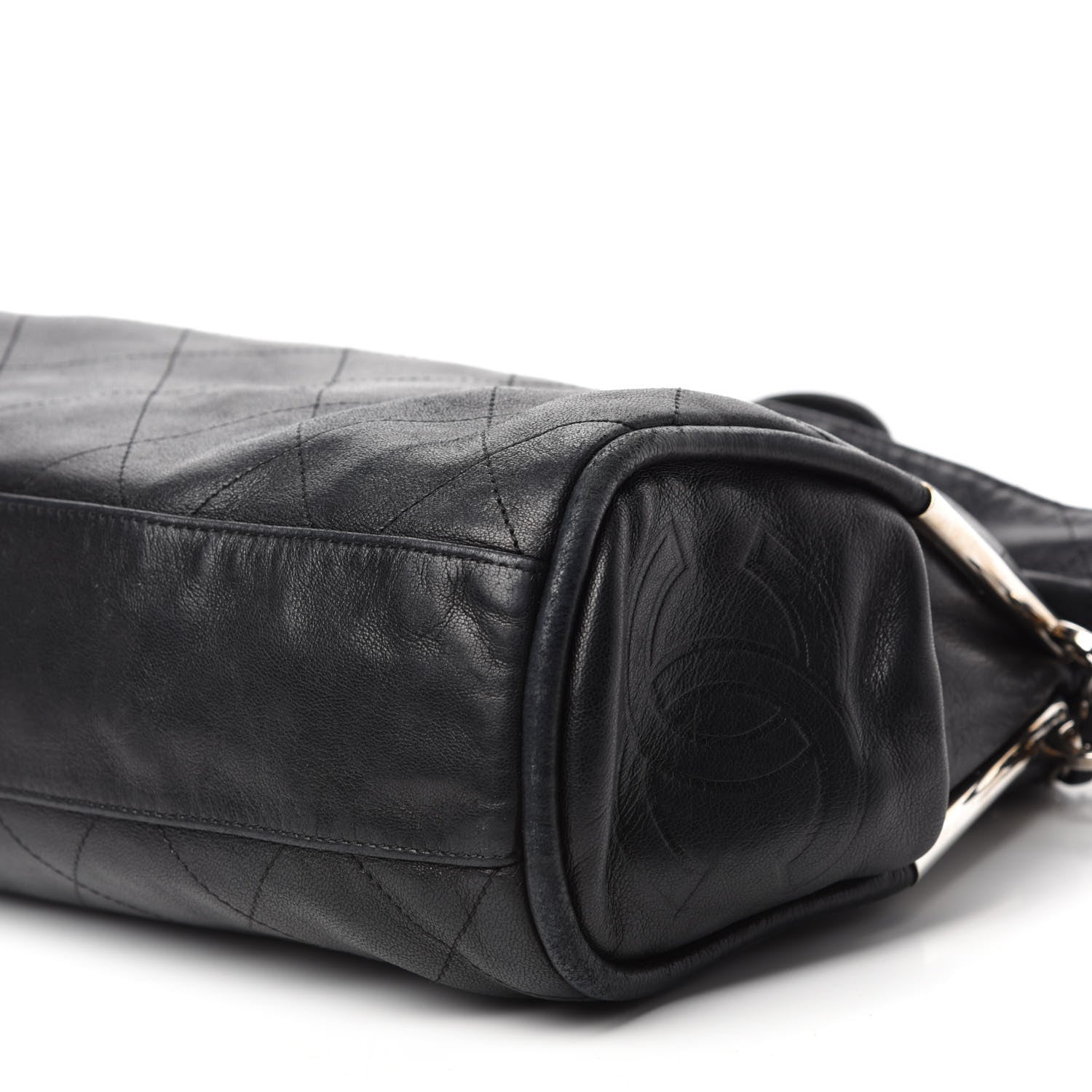 Chanel Lambskin Stitched Medium Ultimate Soft Tote Black 7 of 10