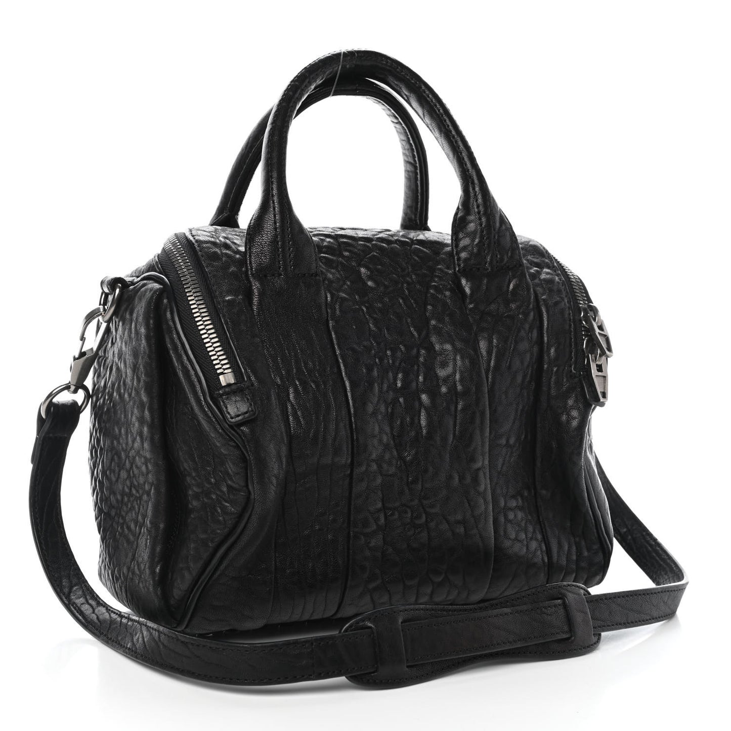 Pebbled Lambskin Rockie Black Nickel Hardware