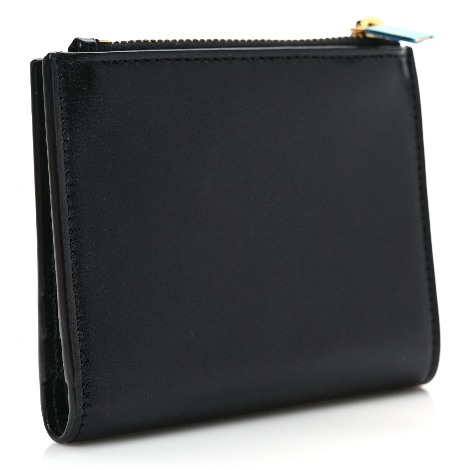 Saint Laurent Calfskin Compact Zip Wallet Black 3 of 6