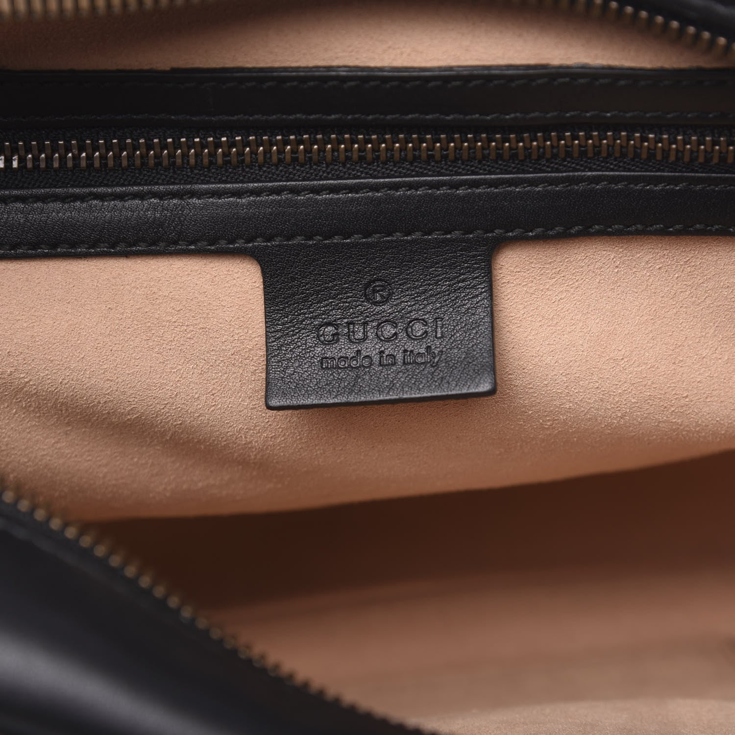 Gucci Calfskin Matelasse Medium GG Marmont Chain Shoulder Bag Black 5 of 9