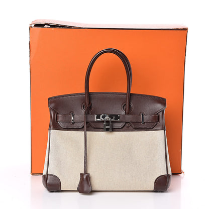 Hermes Toile Swift Birkin 30 Chocolate 31 of 31