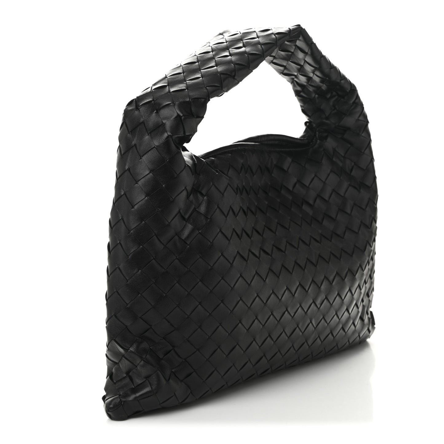 Calfskin Intrecciato Small Hop Black