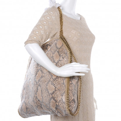 Stella McCartney Faux Python Large Falabella Tote Camel 2 of 6