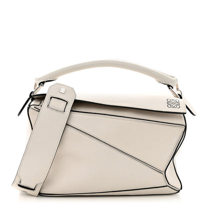 Loewe Grained Calfskin Small Puzzle Bag White 1 of 13