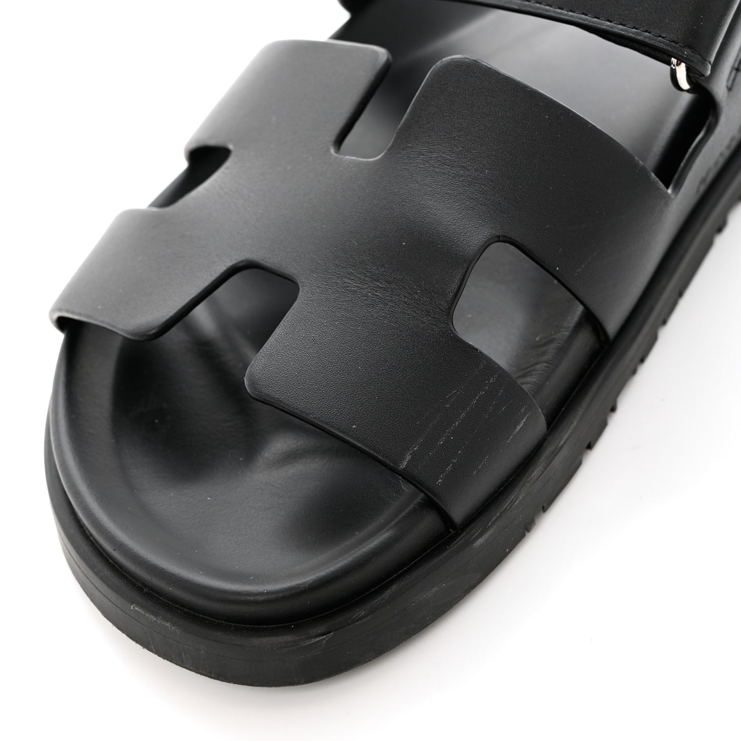 Calfskin Womens Chypre Sandals 39.5 Black