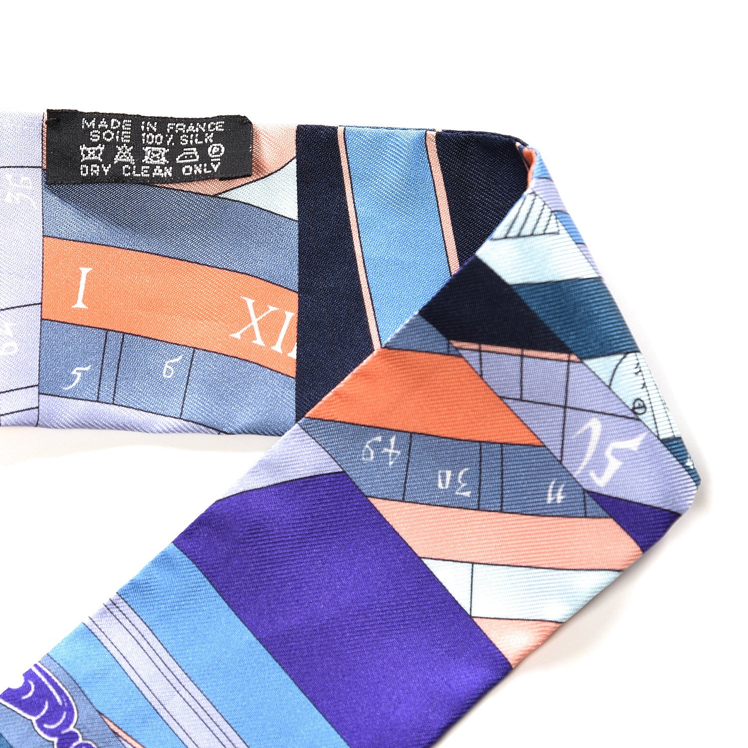 Hermes Silk Astrologie Nouvelle Twilly Ultraviolet Bleu Corail 2 of 3