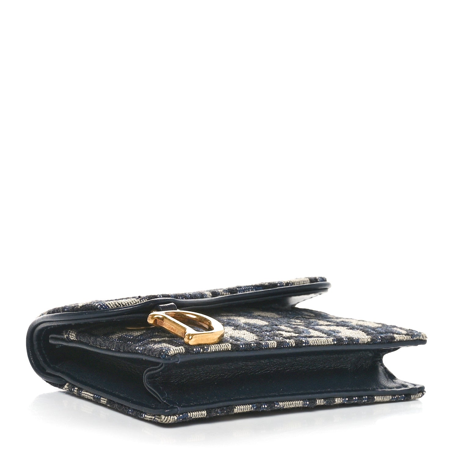 Christian Dior Oblique Saddle Card Holder Blue 4 of 11