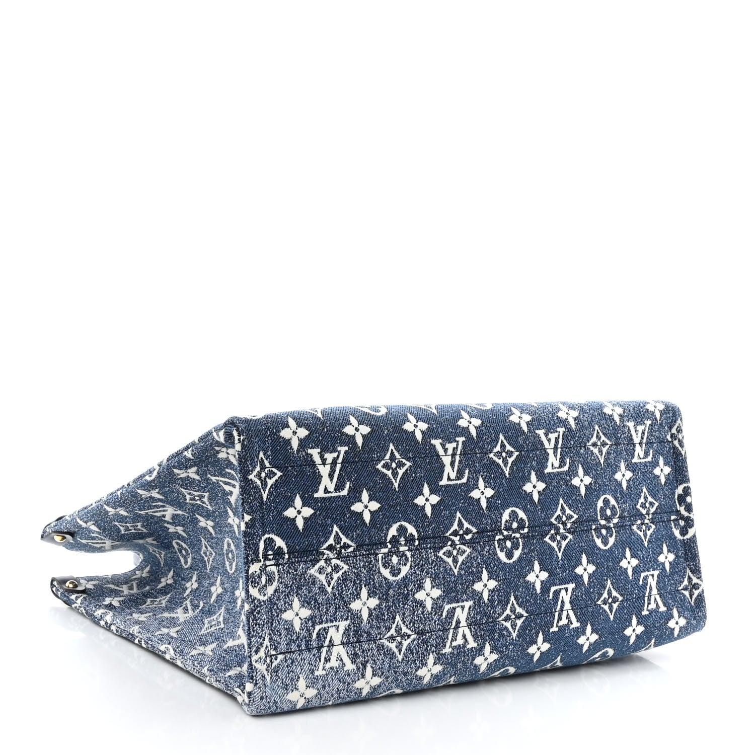 Louis Vuitton Monogram Jacquard Denim Onthego MM Bleu 4 of 10