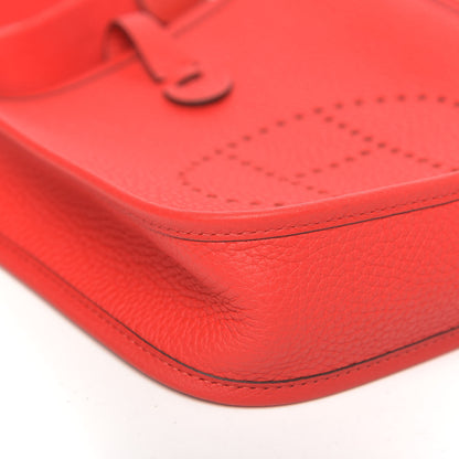 Hermes Taurillon Clemence Evelyne TPM Rouge De Coeur 8 of 9