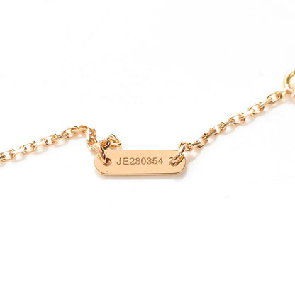 Van Cleef & Arpels 18K Rose Gold Carnelian Sweet Alhambra Pendant Necklace 6 of 6
