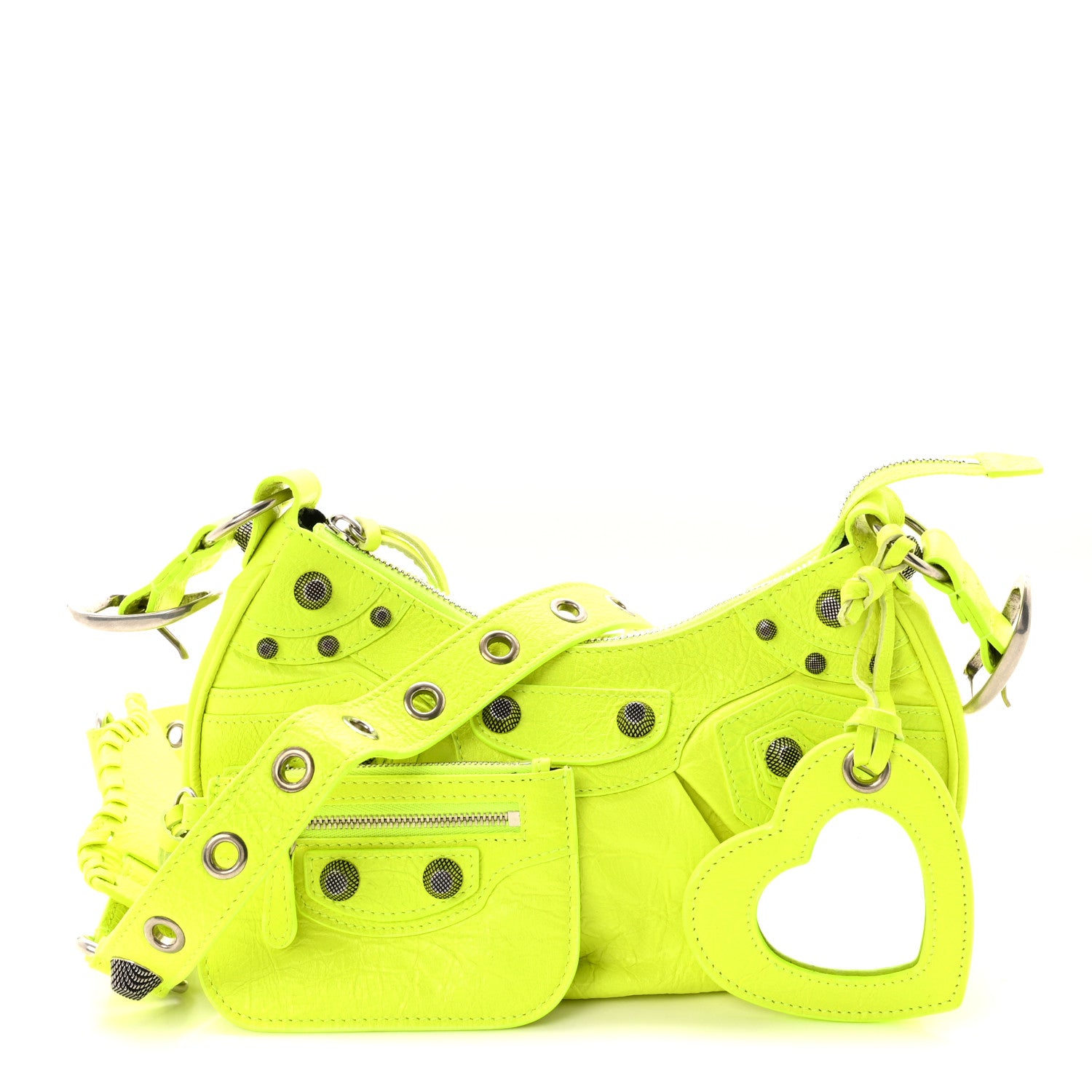 Balenciaga Agneau Arena Le Cagole Shoulder Bag XS Fluo Yellow 1 of 10
