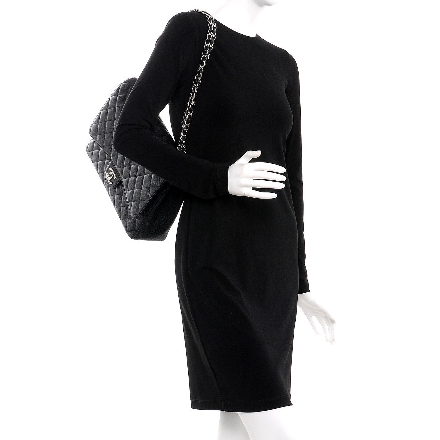 Chanel Caviar Quilted Maxi Double Flap Black 3 of 9