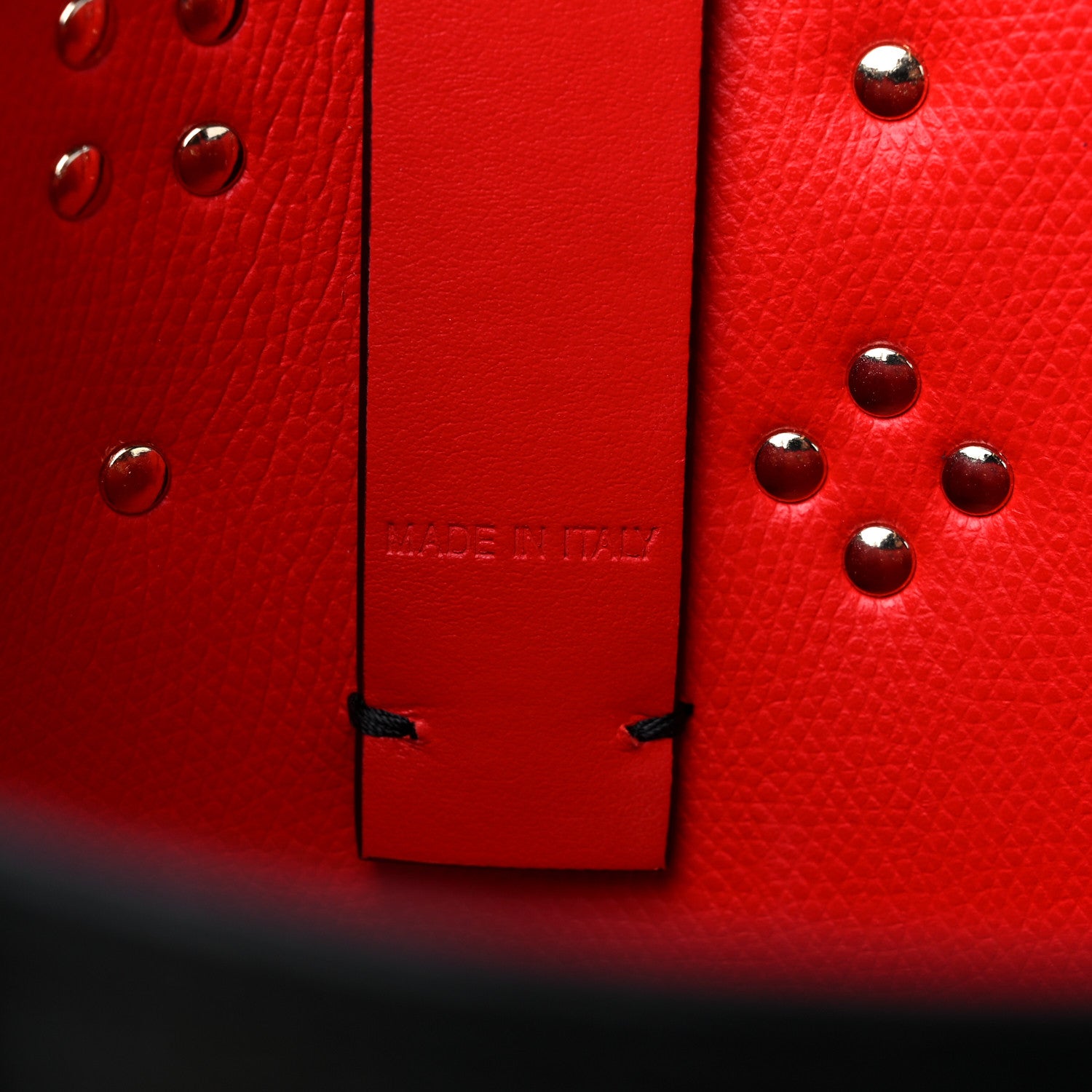 Christian Louboutin Calfskin Empire Spike Studded Mini East West Cabata Tote Black Multicolor 6 of 12