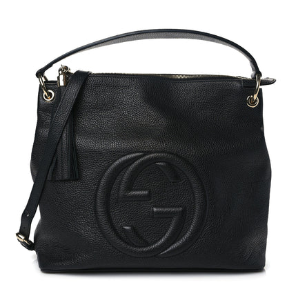 Gucci Pebbled Calfskin Large Soho Hobo Black 1 of 9
