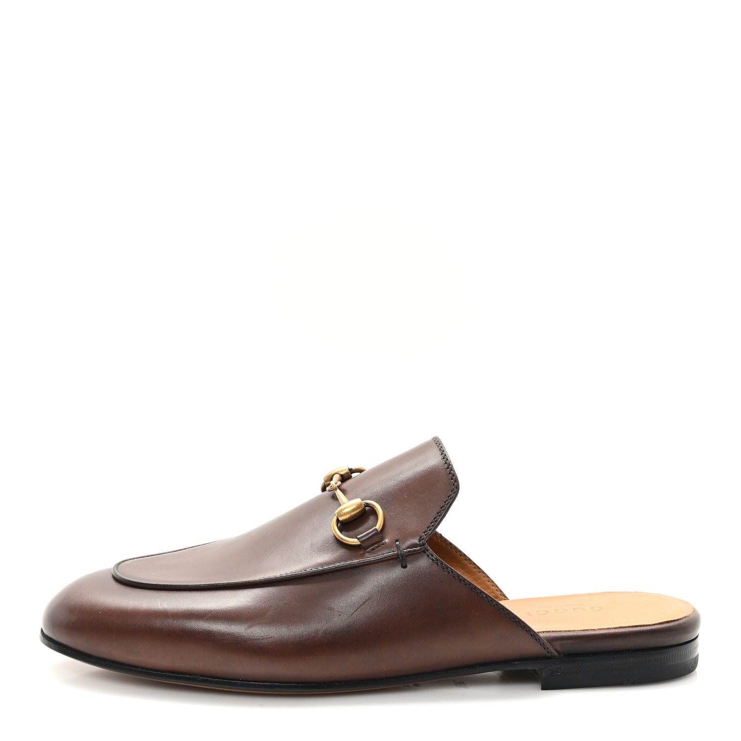 Gucci Calfskin Womens Princetown Slippers 36.5 Fondente Brown 1 of 10