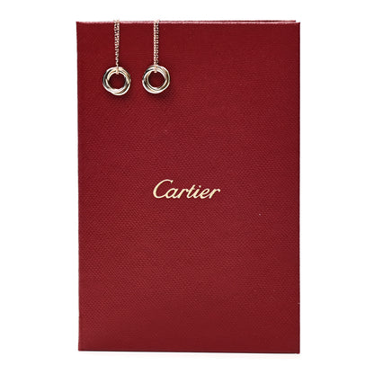Cartier 18K Pink Yellow White Gold Diamond Small Trinity Drop Earrings 5 of 5