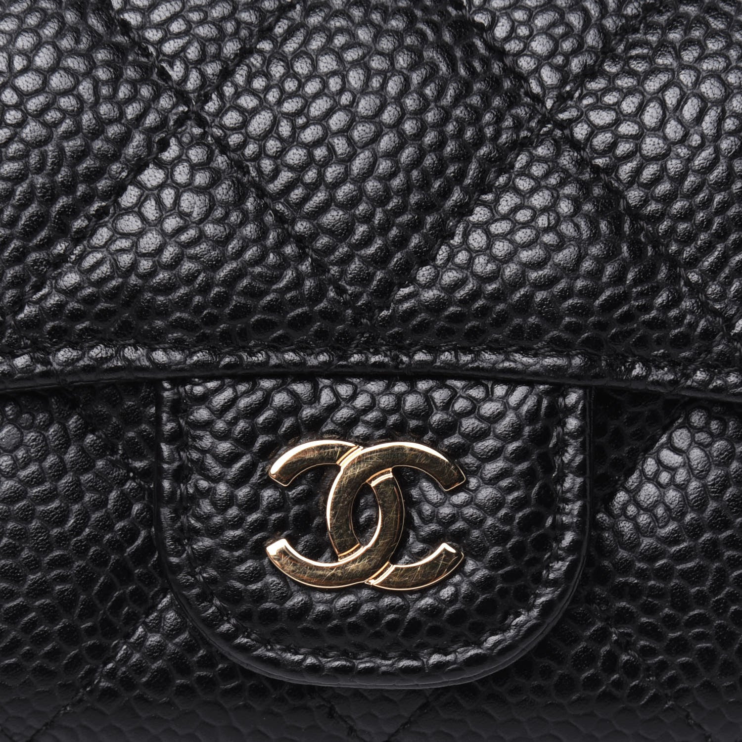 Chanel Caviar Quilted Flap Card Holder Wallet Black 11 of 12