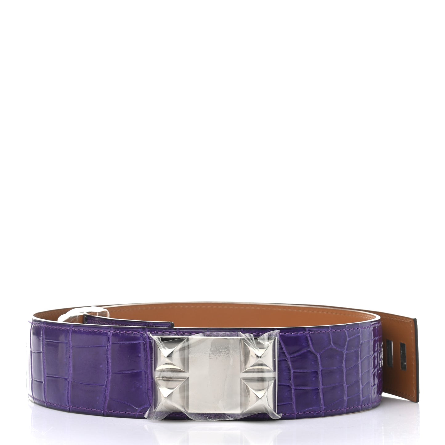 Shiny Porosus Crocodile Collier de Chien CDC Belt 85 Ultraviolet